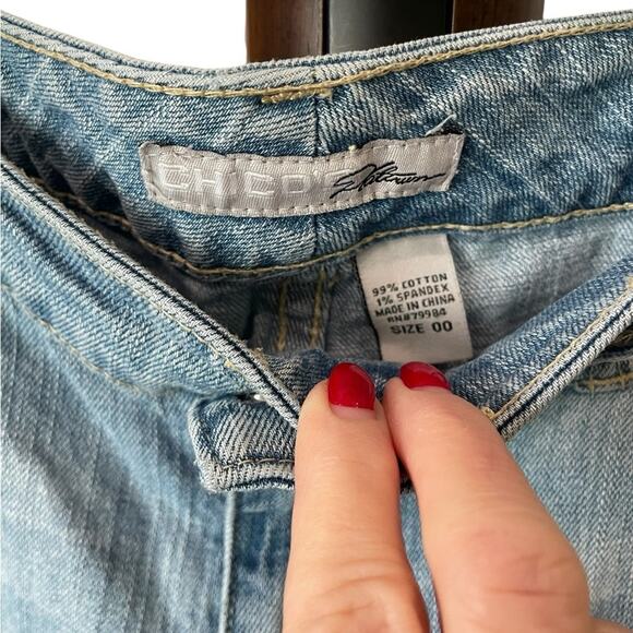 Chico’s Platinum Light Blue Straight Fit Ankle Jeans Stretch Denim Size 2 - Picture 6 of 9